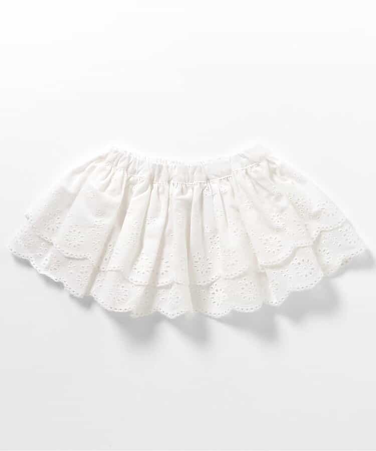 日本童裝 apres les cours 蕾絲配襯短裙 80-130cm 女童款 秋季 SKIRTS 衣服配件