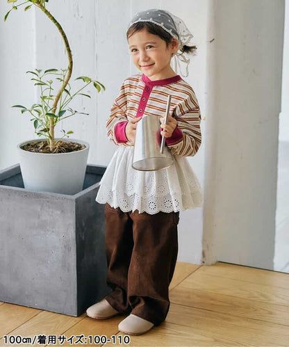 日本童裝 apres les cours 蕾絲配襯短裙 80-130cm 女童款 秋季 SKIRTS 衣服配件