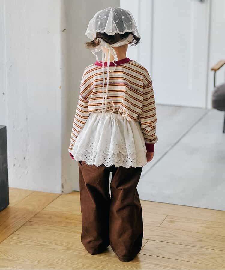 日本童裝 apres les cours 蕾絲配襯短裙 80-130cm 女童款 秋季 SKIRTS 衣服配件