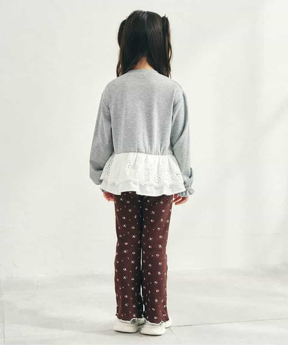 日本童裝 apres les cours 華夫格紋喇叭褲 80-140cm 女童款 秋季 PANTS