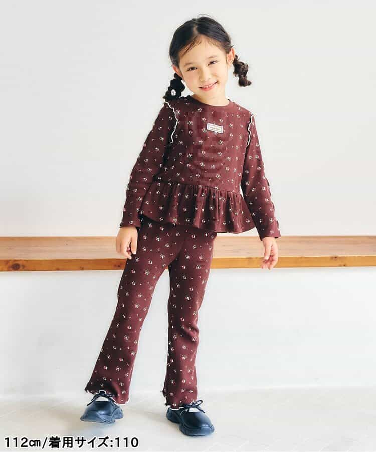 日本童裝 apres les cours 華夫格紋喇叭褲 80-140cm 女童款 秋季 PANTS