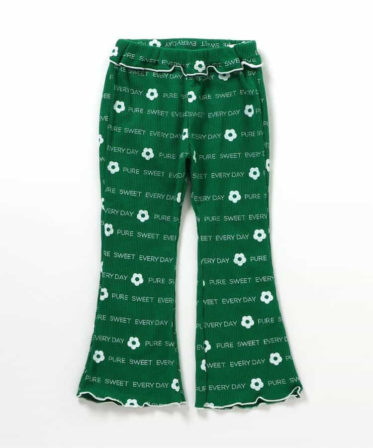 日本童裝 apres les cours 華夫格紋喇叭褲 80-140cm 女童款 秋季 PANTS