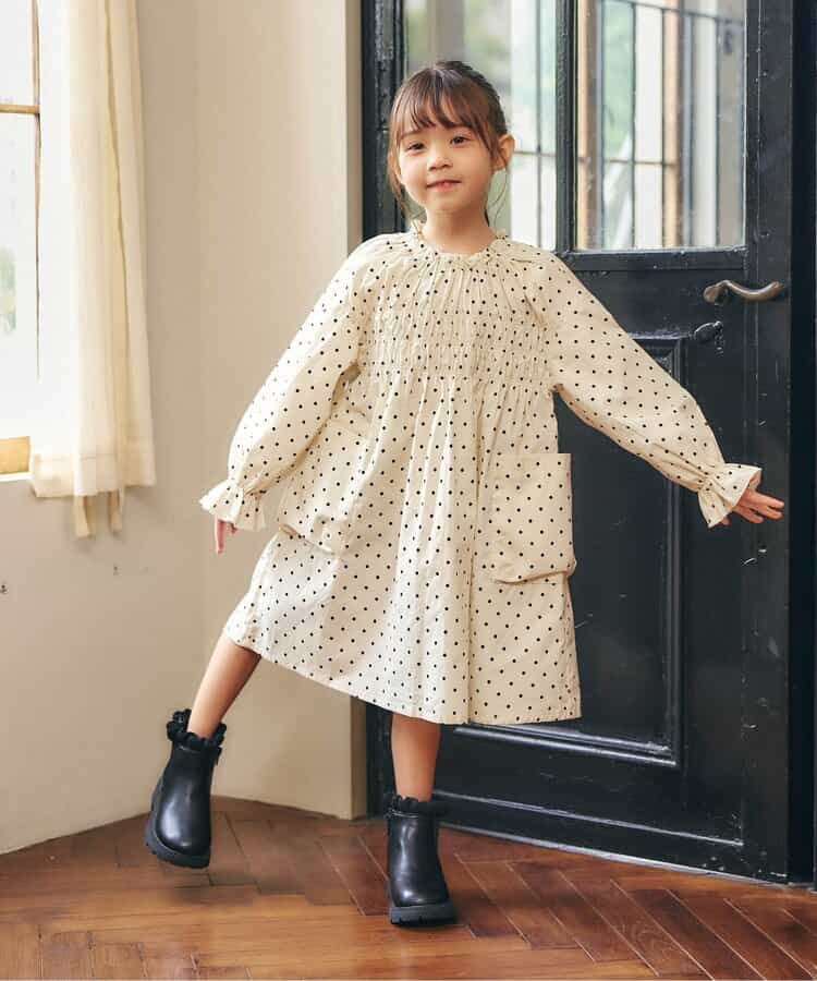 日本童裝 apres les cours 芭菲連身裙 80-140cm 女童款 秋季 DRESSES 聖誕紅/新年紅