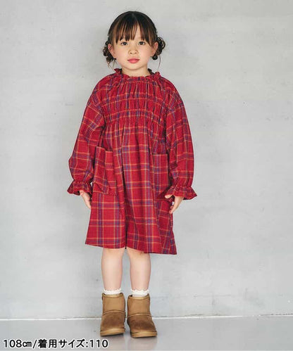 日本童裝 apres les cours 芭菲連身裙 80-140cm 女童款 秋季 DRESSES 聖誕紅/新年紅