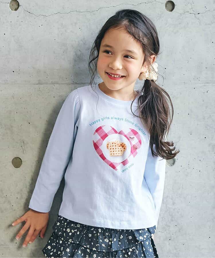 日本童裝 apres les cours 印花上衣 80-140cm 女童款 秋季 TOPS 聖誕紅/新年紅