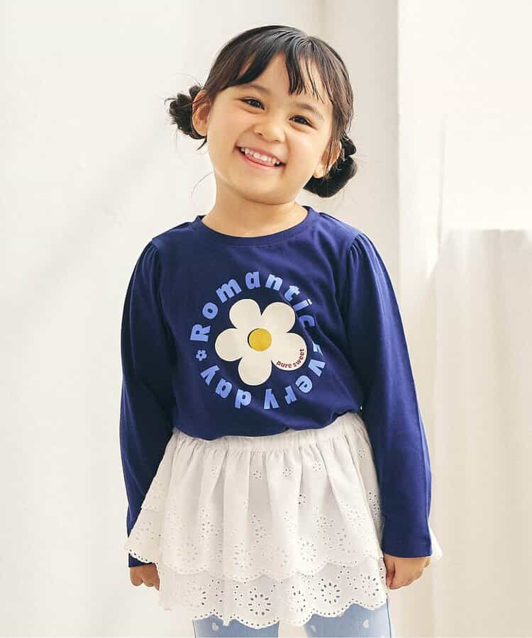 日本童裝 apres les cours 印花上衣 80-140cm 女童款 秋季 TOPS 聖誕紅/新年紅