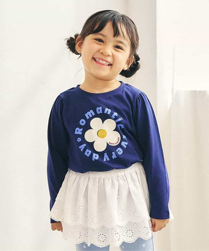 日本童裝 apres les cours 印花上衣 80-140cm 女童款 秋季 TOPS 聖誕紅/新年紅