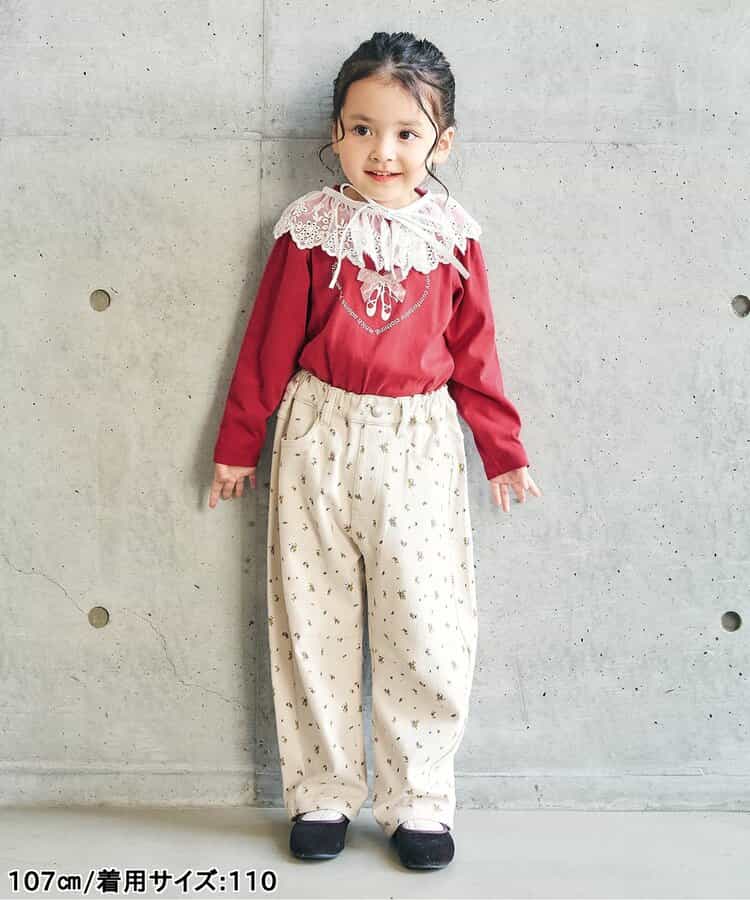 日本童裝 apres les cours 印花上衣 80-140cm 女童款 秋季 TOPS 聖誕紅/新年紅