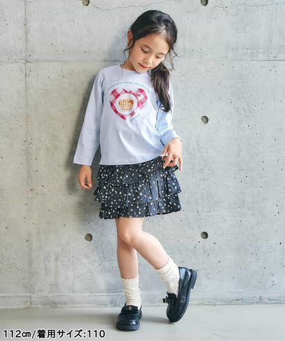 日本童裝 apres les cours 印花上衣 80-140cm 女童款 秋季 TOPS 聖誕紅/新年紅