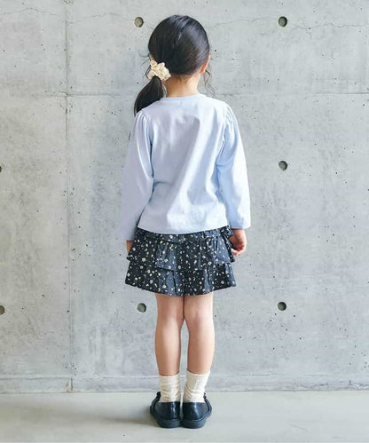 日本童裝 apres les cours 印花上衣 80-140cm 女童款 秋季 TOPS 聖誕紅/新年紅
