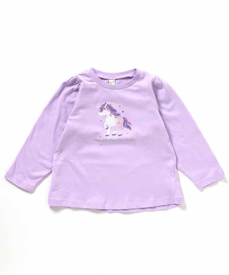 日本童裝 apres les cours 印花上衣 80-140cm 女童款 秋季 TOPS 聖誕紅/新年紅