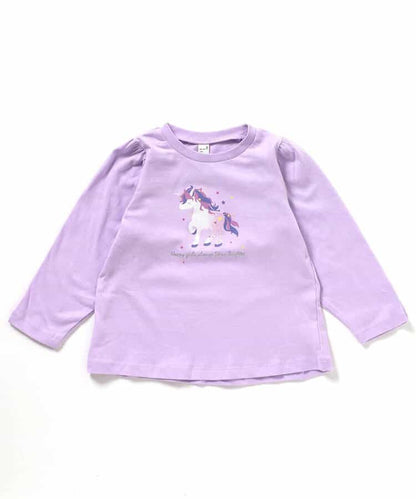 日本童裝 apres les cours 印花上衣 80-140cm 女童款 秋季 TOPS 聖誕紅/新年紅