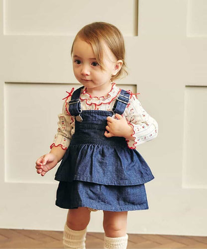日本童裝 apres les cours 吊帶連身裙 70-80cm 女童款 初生嬰兒 秋季 DRESSES