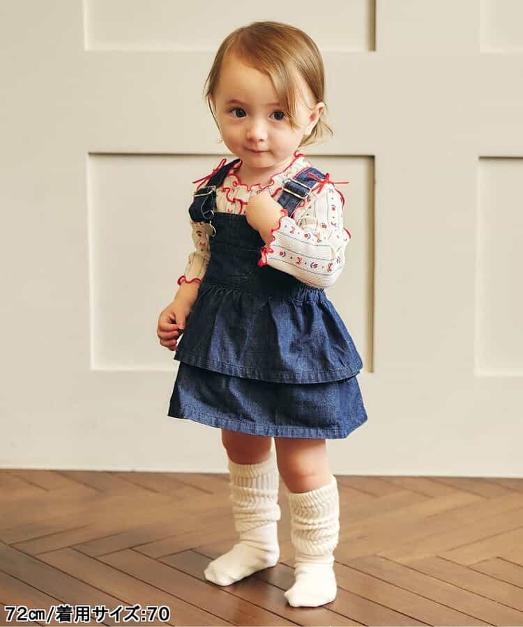 日本童裝 apres les cours 吊帶連身裙 70-80cm 女童款 初生嬰兒 秋季 DRESSES