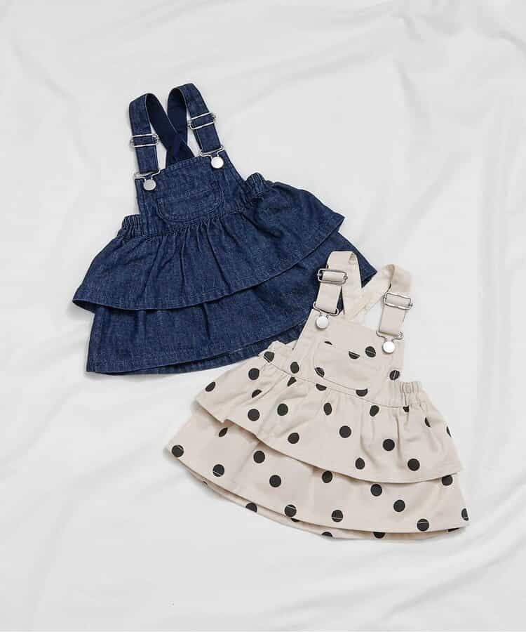 日本童裝 apres les cours 吊帶連身裙 70-80cm 女童款 初生嬰兒 秋季 DRESSES