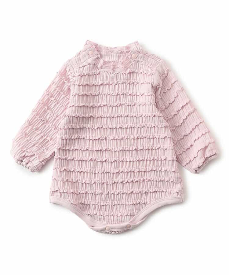 日本童裝 apres les cours 荷葉邊提花連衣 70-80cm 女童款 初生嬰兒 秋季 Jumpsuit