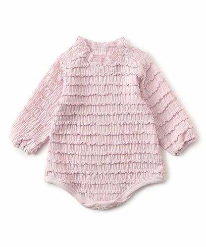 日本童裝 apres les cours 荷葉邊提花連衣 70-80cm 女童款 初生嬰兒 秋季 Jumpsuit