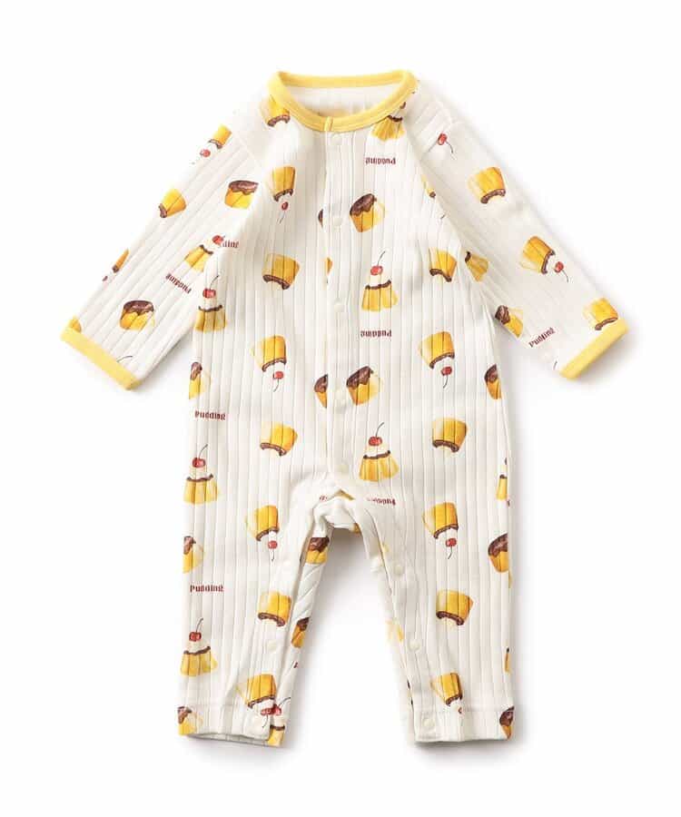 日本童裝 apres les cours 連衣及口水巾套裝 70-80cm 男童款/女童款 初生嬰兒 秋季 Jumpsuit おなかぺこぺこモチーフソックス