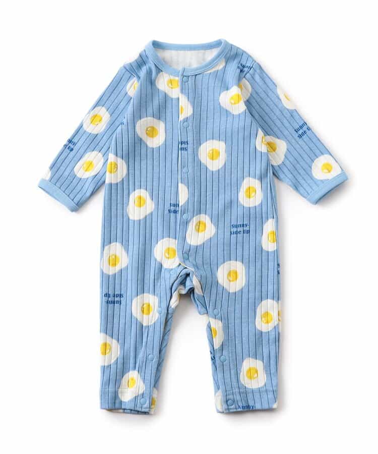 日本童裝 apres les cours 連衣及口水巾套裝 70-80cm 男童款/女童款 初生嬰兒 秋季 Jumpsuit おなかぺこぺこモチーフソックス