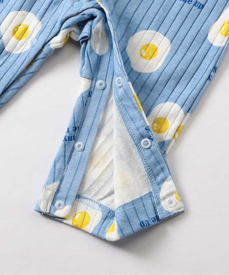 日本童裝 apres les cours 連衣及口水巾套裝 70-80cm 男童款/女童款 初生嬰兒 秋季 Jumpsuit おなかぺこぺこモチーフソックス