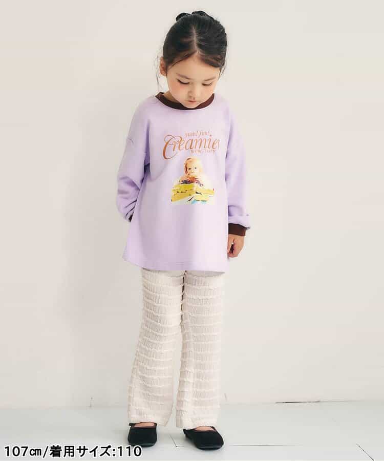 日本童裝 apres les cours 荷葉邊提花長褲 80-130cm 女童款 秋季 PANTS