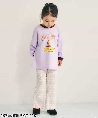 日本童裝 apres les cours 荷葉邊提花長褲 80-130cm 女童款 秋季 PANTS