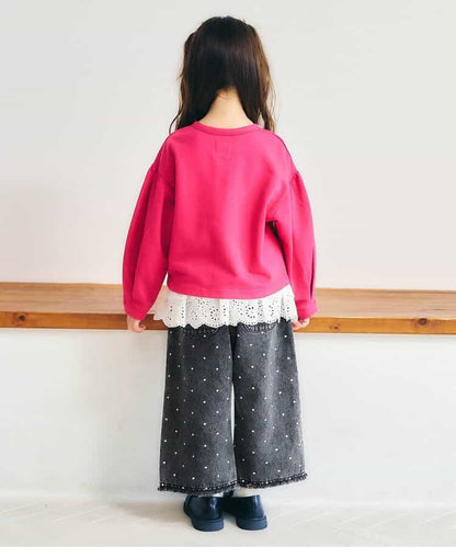 日本童裝 apres les cours 流蘇寬鬆褲 90-140cm 女童款 秋季 PANTS
