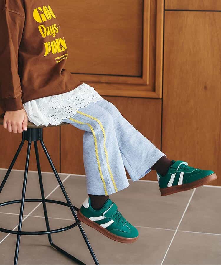 日本童裝 apres les cours 波浪紋喇叭褲 80-140cm 女童款 秋季 PANTS