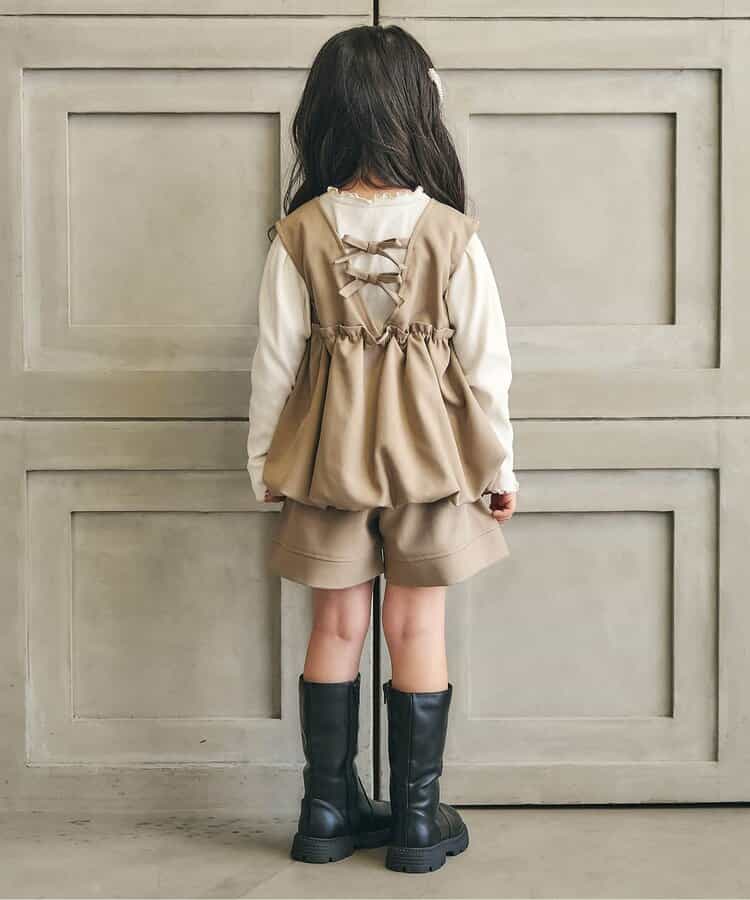 日本童裝 apres les cours 泡泡背心及短褲兩件套裝 90-140cm 女童款 秋季 TOPS PANTS