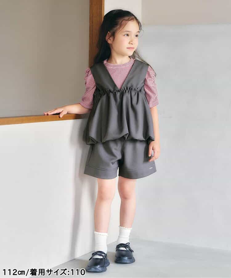 日本童裝 apres les cours 泡泡背心及短褲兩件套裝 90-140cm 女童款 秋季 TOPS PANTS