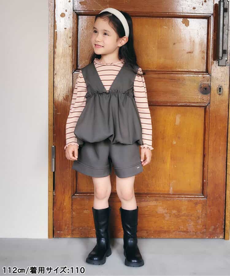 日本童裝 apres les cours 泡泡背心及短褲兩件套裝 90-140cm 女童款 秋季 TOPS PANTS