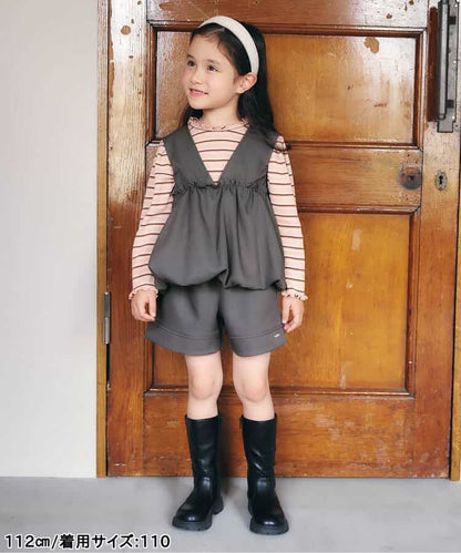 日本童裝 apres les cours 泡泡背心及短褲兩件套裝 90-140cm 女童款 秋季 TOPS PANTS