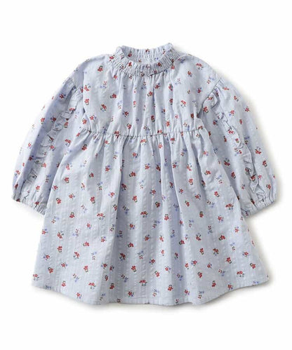 日本童裝 apres les cours 荷葉袖邊連身裙 80-140cm 女童款 秋季 DRESSES 聖誕紅/新年紅