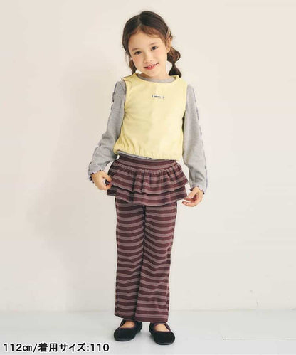 日本童裝 apres les cours 羅紋背心及上衣兩件套裝 90-140cm 女童款 秋季 TOPS