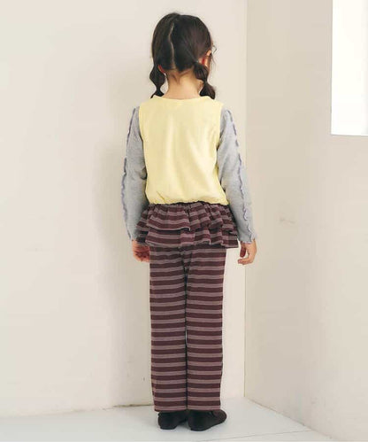 日本童裝 apres les cours 羅紋背心及上衣兩件套裝 90-140cm 女童款 秋季 TOPS