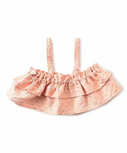 日本童裝 apres les cours 牛仔提花吊帶衫 90-140cm 女童款 秋季 TOPS