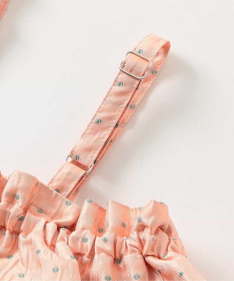 日本童裝 apres les cours 牛仔提花吊帶衫 90-140cm 女童款 秋季 TOPS