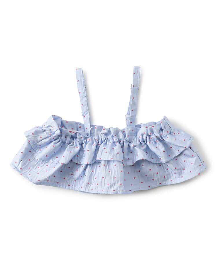 日本童裝 apres les cours 牛仔提花吊帶衫 90-140cm 女童款 秋季 TOPS