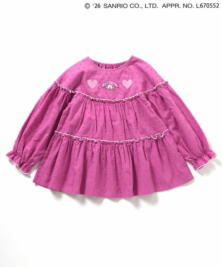 日本童裝 apres les cours x Sanrio 刺繡圖案上衣 80-140cm 女童款 秋季 TOPS