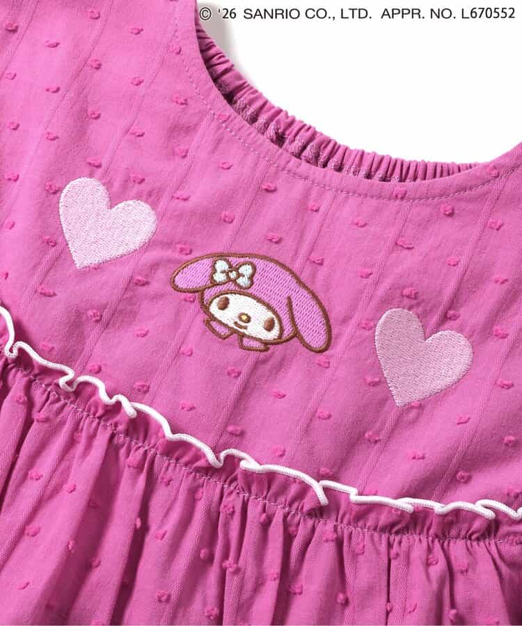 日本童裝 apres les cours x Sanrio 刺繡圖案上衣 80-140cm 女童款 秋季 TOPS