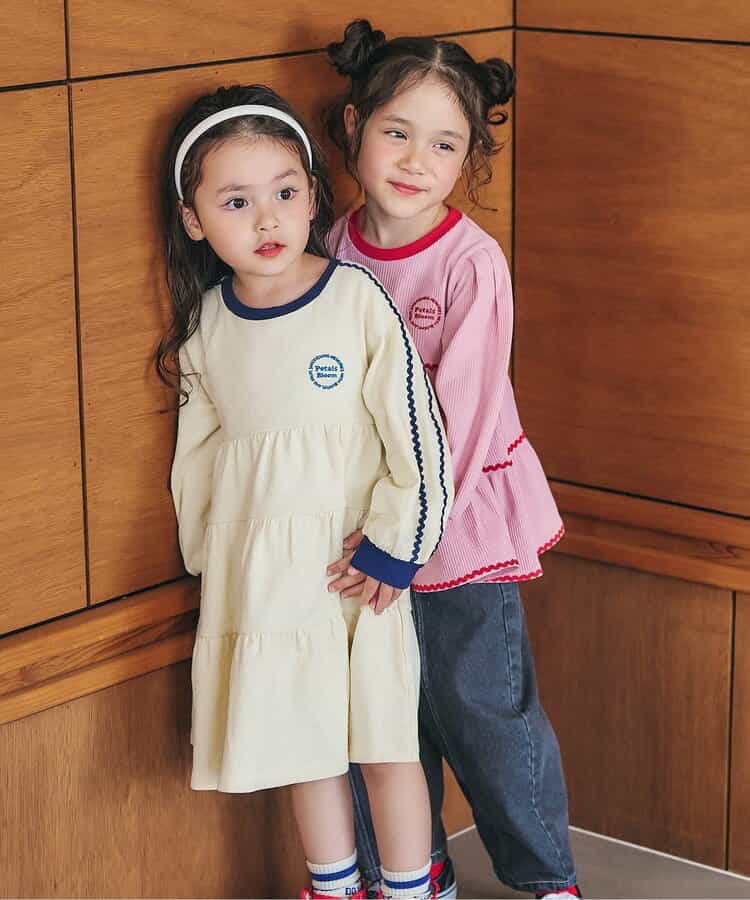 日本童裝 apres les cours 波浪層疊連身裙 80-140cm 女童款 秋季 DRESSES