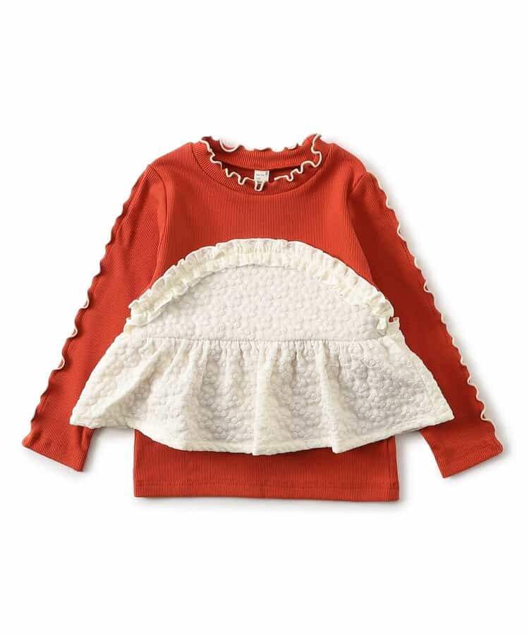 日本童裝 apres les cours 假兩件抹胸式上衣 80-140cm 女童款 秋季 TOPS