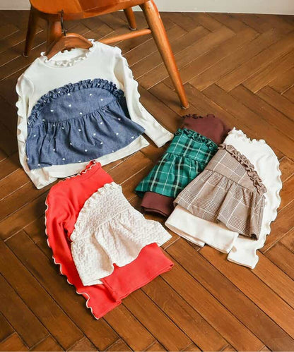 日本童裝 apres les cours 假兩件抹胸式上衣 80-140cm 女童款 秋季 TOPS