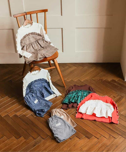 日本童裝 apres les cours 假兩件抹胸式上衣 80-140cm 女童款 秋季 TOPS