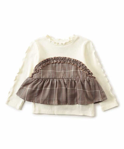 日本童裝 apres les cours 假兩件抹胸式上衣 80-140cm 女童款 秋季 TOPS