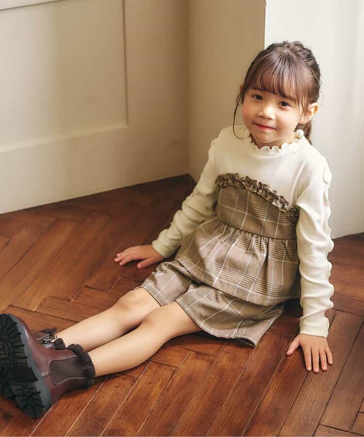 日本童裝 apres les cours 假兩件抹胸式上衣 80-140cm 女童款 秋季 TOPS