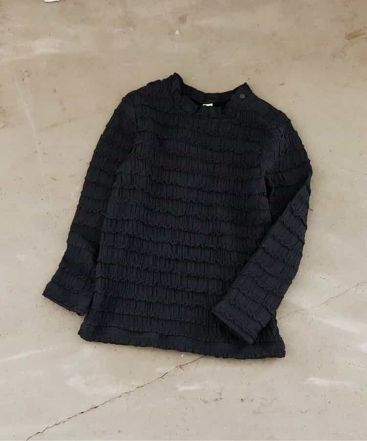 日本童裝 apres les cours 荷葉邊提花上衣 80-140cm 女童款 秋季 TOPS