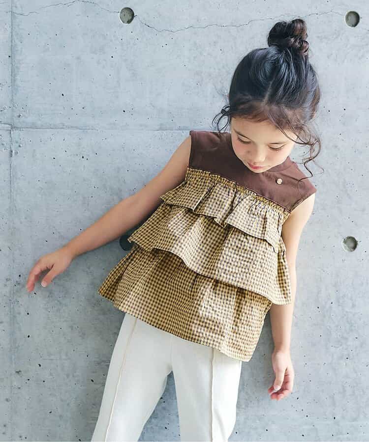 日本童裝 apres les cours 層疊背心上衣 80-140cm 女童款 秋季 TOPS 聖誕紅/新年紅