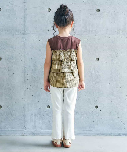 日本童裝 apres les cours 層疊背心上衣 80-140cm 女童款 秋季 TOPS 聖誕紅/新年紅