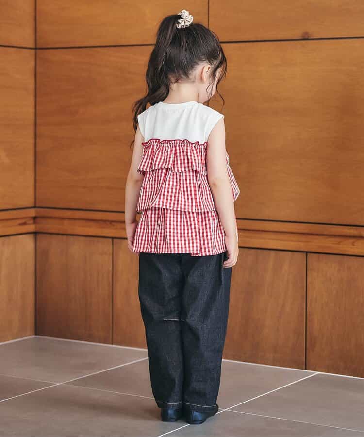 日本童裝 apres les cours 層疊背心上衣 80-140cm 女童款 秋季 TOPS 聖誕紅/新年紅